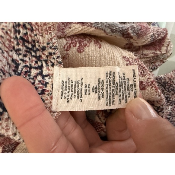 Free People Romper Womens Small Trapeze Bohemian Rayon Strappy Back Lace Up Side - Picture 10 of 10